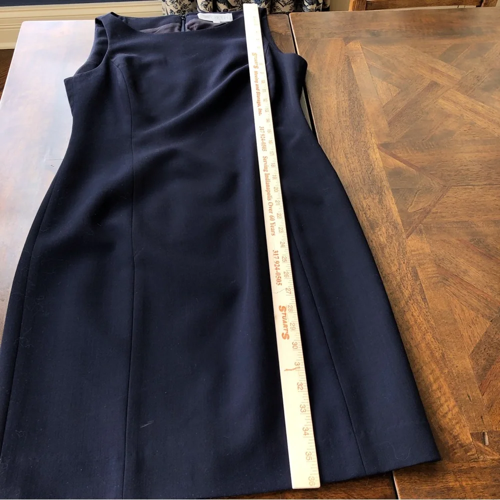 Worth Collection Navy Blue Sleeveless Dress Size 8 - Picture 6 of 6